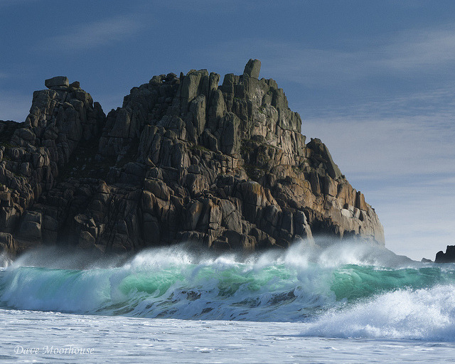 by Dave Moorhouse on Flickr.Logan Rock from Porthcurno - Cornwall, England.