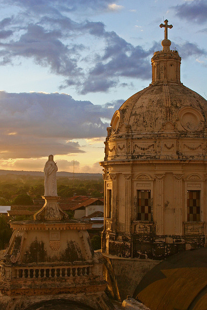 by eliciaire on Flickr.View from the Bell Tower, Iglesia de la Merced, Granada, Nicaragua.