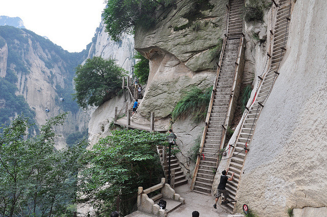 by Asif Saeed on Flickr.The hiking trails of Huashan, a sacred Taoist mountain located in Shaanxi Province, China.