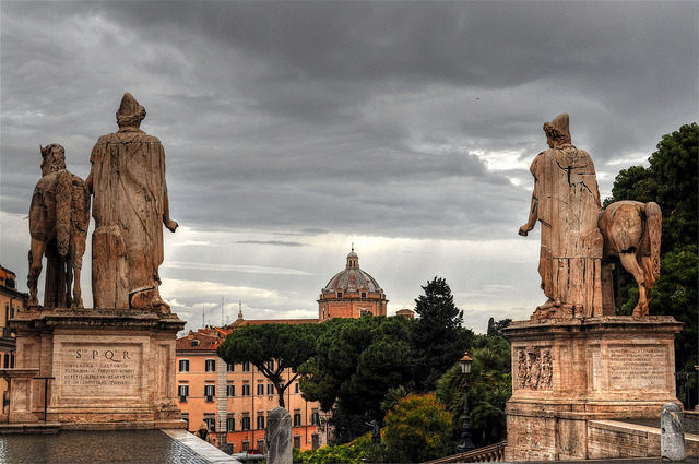 by Atilla2008 on Flickr.Sentinels of Rome in Piazza Campodiglio, Italy.