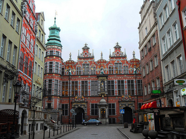 Hanseatic buildings in the old town of Gdansk, Poland