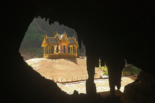 The throne pavilion in Phraya Nakhon Cave, Khao Sam Roi Yot National Park in Thailand