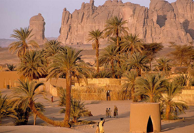 Bardai oasis in the heart of the Sahara Desert, Chad