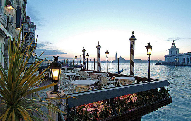 Terrace view from Sheraton Hotel in Padova, Italy
