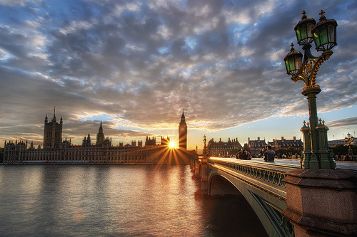 Sunset, Thames River, London