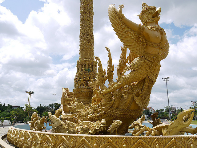Candle Sculpture in Thung Si Muang Park, Ubon Ratchatani, Thailand