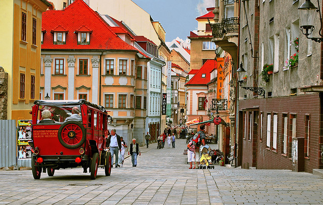 Street scene in Bratislava, Slovakia