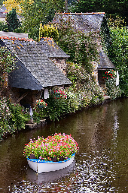 Flower Boat, Brittany, France