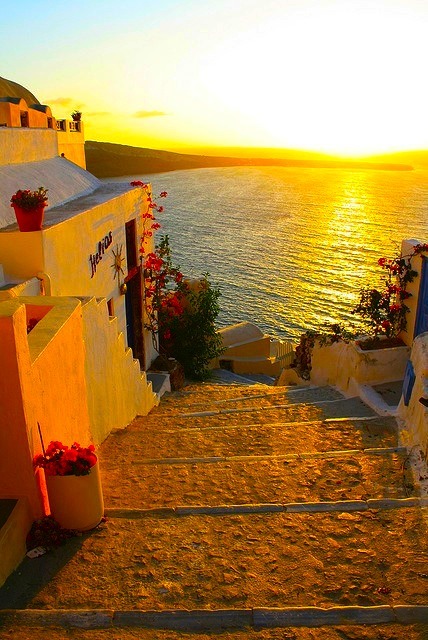 Golden Sunset, Santorini, Greece
