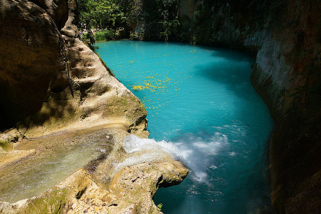 Bassin Bleu Waterfalls near Jacmel, southern Haiti