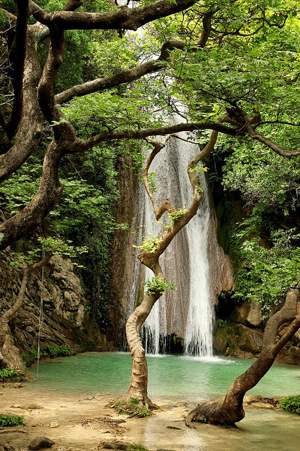 Neda Waterfalls in Peloponnese, Greece