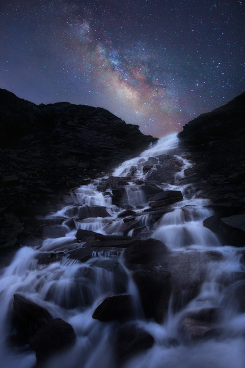 Milky Way Waterfall,  Graian Alps, Italy