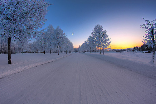 Snow Sunset, Sweden