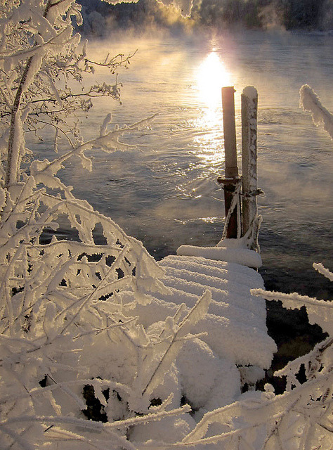 Winter reflections near Trondheim, Norway