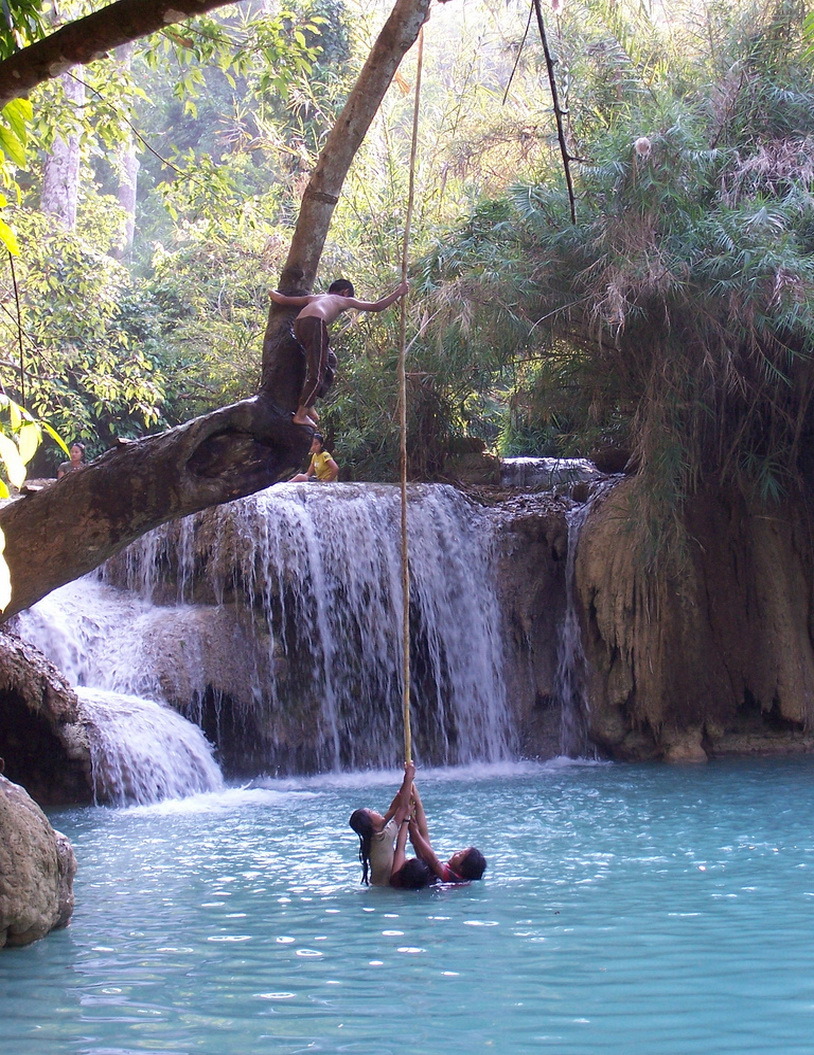 Paradise playground, Kuang Si Falls, Laos