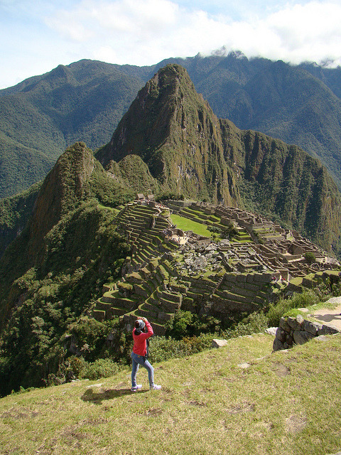 Admiring the wonder, Machu Picchu, Peru