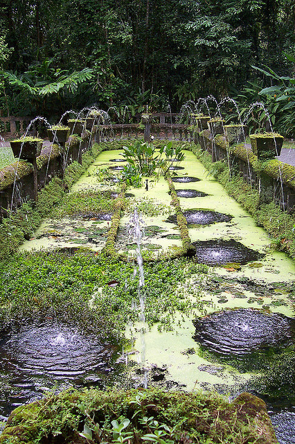 The fountain of Paronella Park in north Queensland, Australia