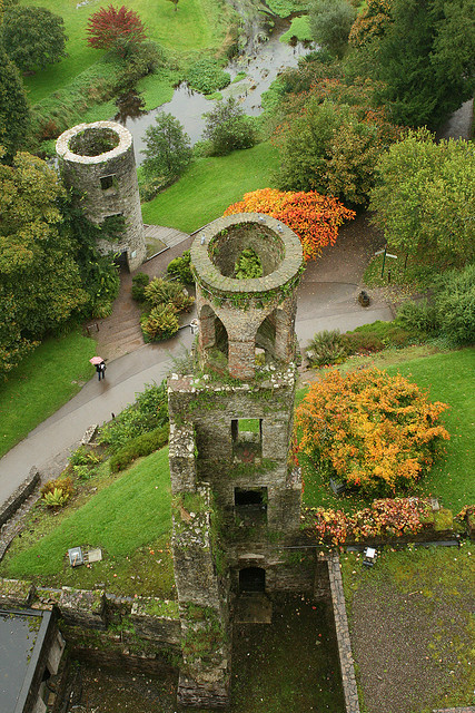 Blarney Castle towers in County Cork, Ireland