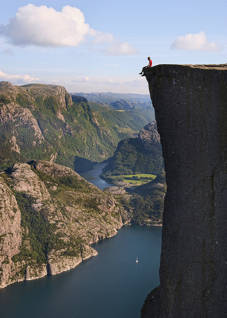Living on the edge, Preikestolen, Norway