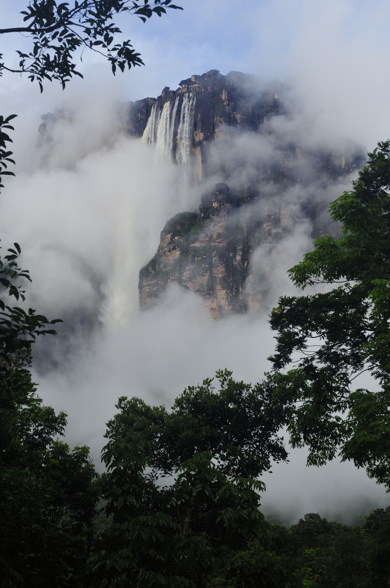 “ Angel waterfall in the clouds / Venezuela .”